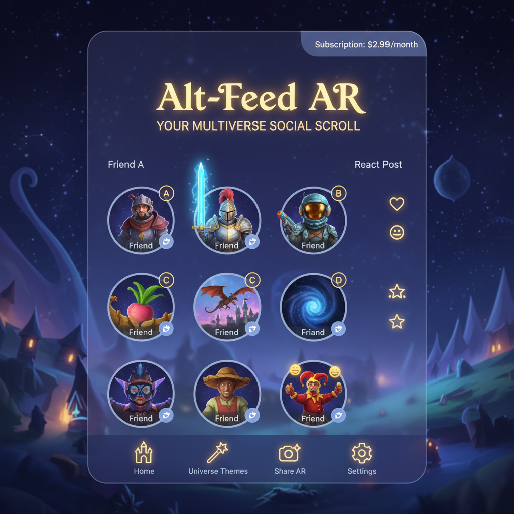 Alt-Feed AR: Your Multiverse Social Scroll asset 1