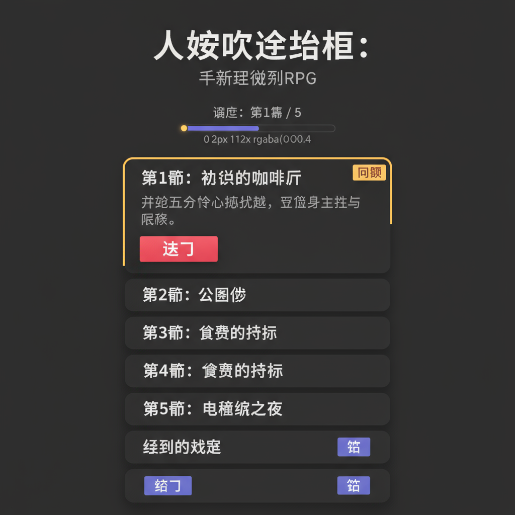 人妻约会指南：李新野微型RPG asset 2